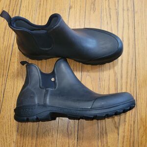 Excellent Mens Bogs Sauvie Slip-On Boot Size 12 Waterproof Black Black